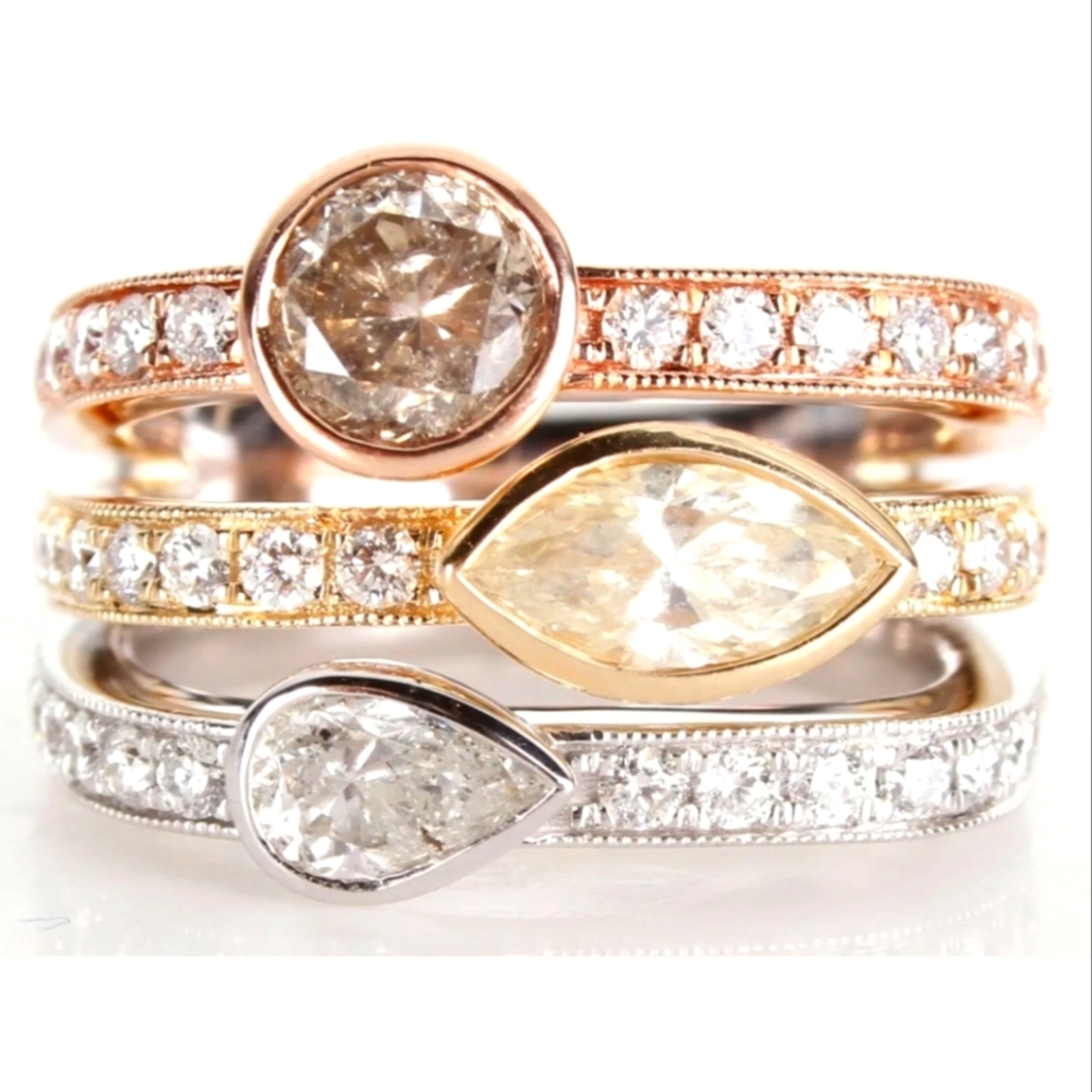2.90 ctw Diamond 14k Gold Band Ring Appraised
